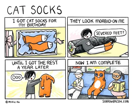 sorrowbacon Cat Socks comic thumbnail