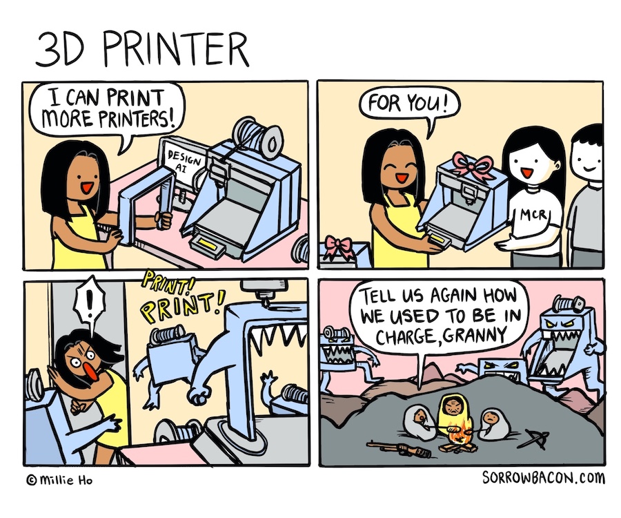 3D Printer, a sorrowbacon comic by Millie Ho