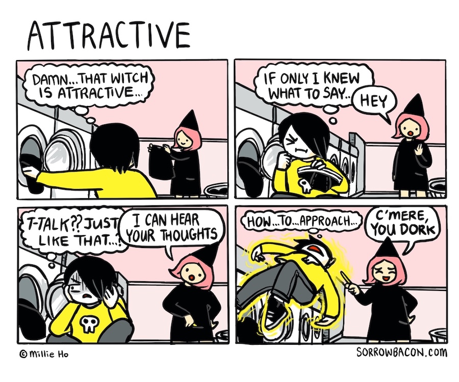 Attractive, a sorrowbacon comic by Millie Ho