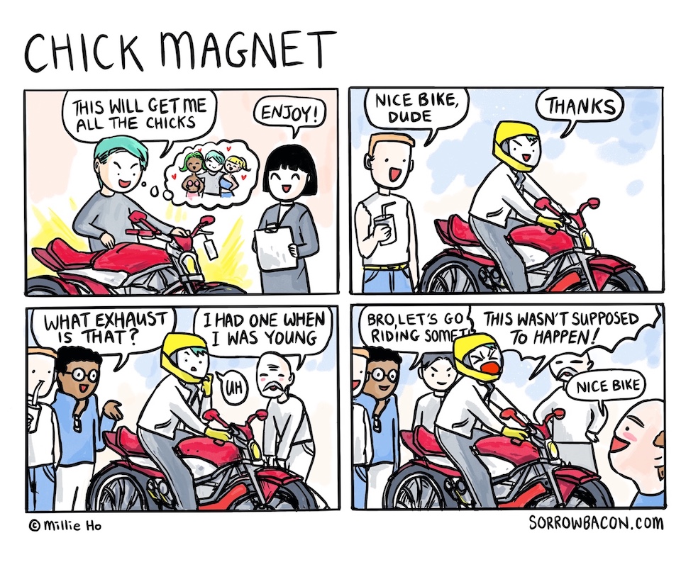 Chick Magnet, a sorrowbacon comic by Millie Ho