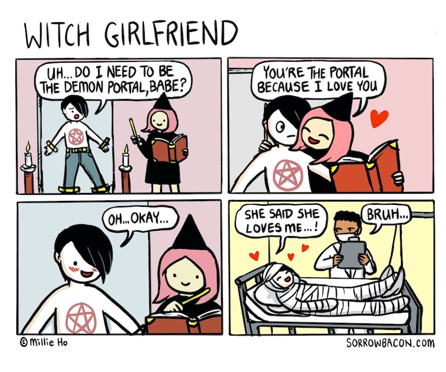 Witch Girlfriend, a sorrowbacon comic by Millie Ho